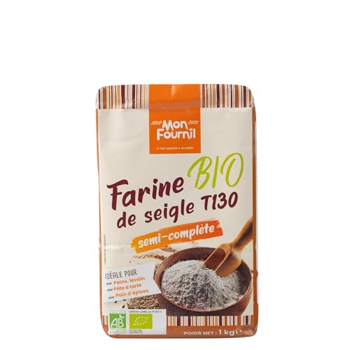 Farine semi-complète bio au seigle Mon Fournil lot de 3 x 1 kg