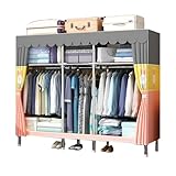 ✿L'armoire permet d'économiser de l'espace : l'armoire peut être placée dans les couloirs, les salons, les chambres, les bureaux, les salles de conférence, les chambres, les hôtels, les appartements, etc. Il s'agit d'une armoire très pratique pour ranger vos vêtements, pantalons et effets personnels.