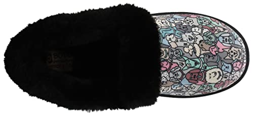 Skechers Skechers Womens Too Cozy Pooch Parade Slipper, Black/Multi,9.5 M US