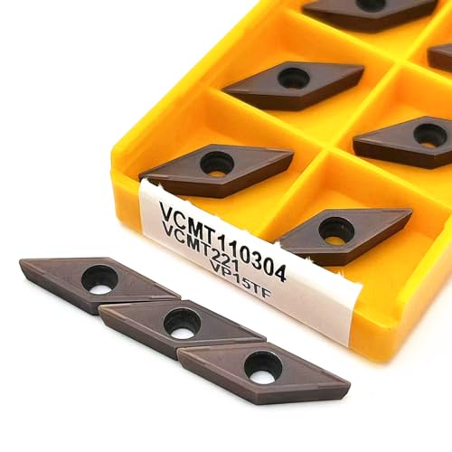 10 piezas inserts de carburo VCMT110304 VP15TF para torno CNC miniatura 1