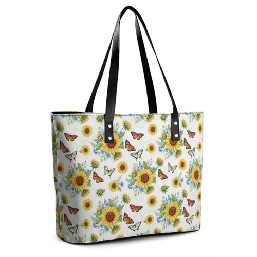 Bolso de trabajo tipo tote grande de cuero suave miniatura 5