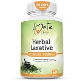 Herbal Laxative Cleansing Formula All-Natural Laxative Capsules Help with Occasional Constipation Promotes Regularity Probiotics Source Healthy Digestive System Non-GMO 60 Capsules by Amate Life