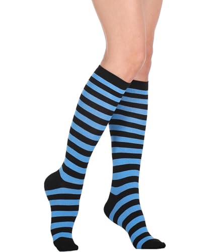 Image of Striped Knee High Socks for Women Outdoor Sport Athletic Stripe Casual Tube Socks