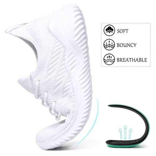 Womens Walking Tennis Shoes - Slip On Memory Foam Lightweight Casual Sneakers for Gym Travel Work - Image 4