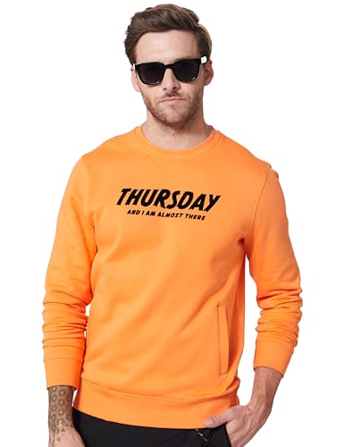 Image of Amazon Brand - Symbol Men Cotton Rich Light Weight Crew Neck Sweatshirt (Regular Fit)