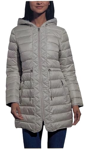 Kenneth Cole Women's Hooded Quilted Long Puffer Jacket Coat (US, Alpha, Medium, Regular, Regular)