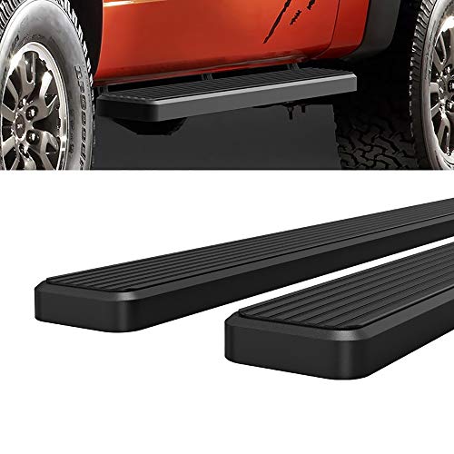 Barras laterales de acero inoxidable HD Ridez 6" Negro para Ford F150 y F-250 miniatura 4