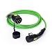 Produktbild Ladekabel für Elektroauto Typ2-Typ2 16A 3-phasig 11kW Mode 3, Glatte Ausführung, 7 Meter Kabel, Grüne Ausführung mit ergonomische Form des Ladesteckers