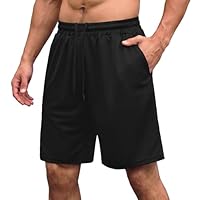 AMIYOYO Sporthose Herren Kurz Hosen Sommer Shorts Schnelltrocknend Leicht Sport Trainingshose Laufhose Gym Jogginghose Mit Taschen(XL,ASchwarz