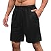 AMIYOYO Sporthose Herren Kurz Hosen Sommer Shorts Schnelltrocknend Leicht Sport Trainingshose Laufhose Gym Jogginghose Mit Taschen(L,ASchwarz）