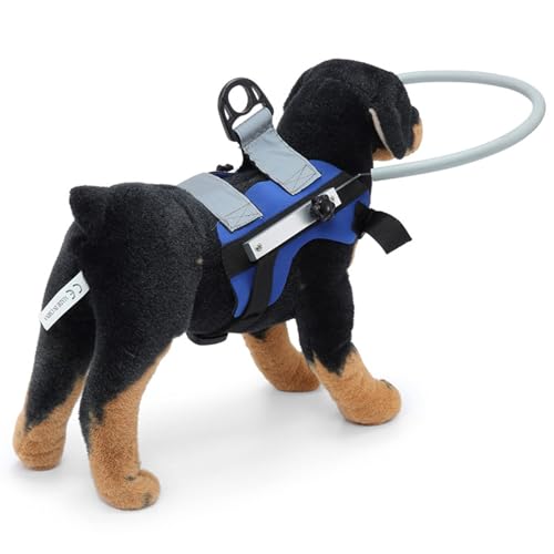 Pettorina per cani ciechi, anello anti-collisione, aiuto regolabile con effetto riflettente per ciechi (diametro S 22 cm (per 4-10