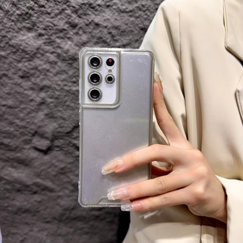 Housse de luxe en silicone transparent pour Samsung S21 Ultra avec veilleuse chic