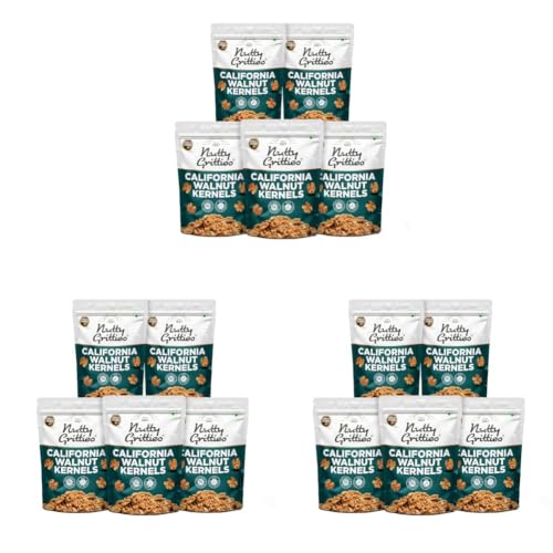 Image of Nutty Gritties California Walnut Kernels without shell, For Morning Consumption Dry Fruit, Omega-3 rich 200g (Pack of 15)