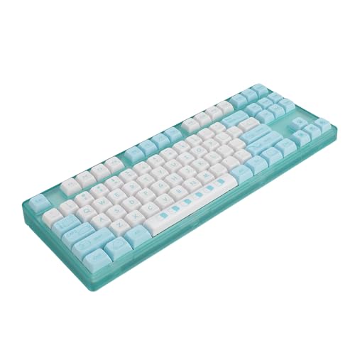 Tastiera da Gioco Cablata Meccanica a 87 Tasti Retroilluminata a LED Compatta per Computer a 87 con Interruttore pc Portatili blu