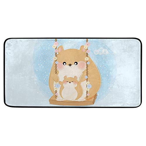 Tapis de cuisine antidérapant et lavable : le confort étanche motif lapin