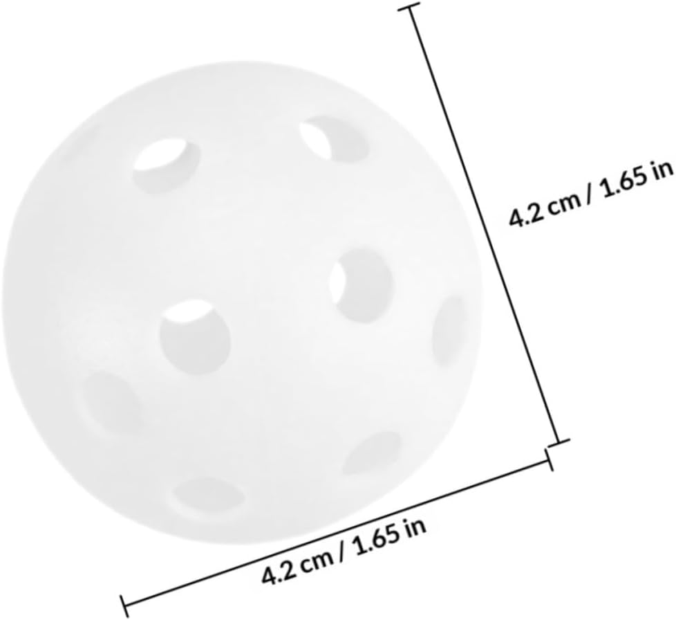 100pcs Plastic Practice Golf Balls for Indoor Training Hollow Golf Training Balls White Lightweight Playground Practice