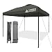 Leader Accessories Pop Up Canopy Tent 10'x10' Canopy Instant Canopy Shelter Straight Leg Including Wheeled Carry Bag,Grey