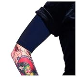 Tat2X Ink Armor Premium Half Arm Tattoo Cover Sleeve - No Slip Gripper - U.S. Made - Dark Navy - ML (single half arm sleeve)