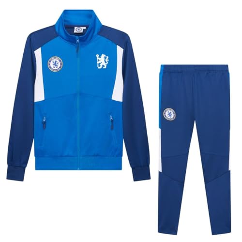 Chelsea Survêtement FC pour homme 23/24 - Taille S/S - Survêtement d'entraînement de football pour adulte, bleu, XL