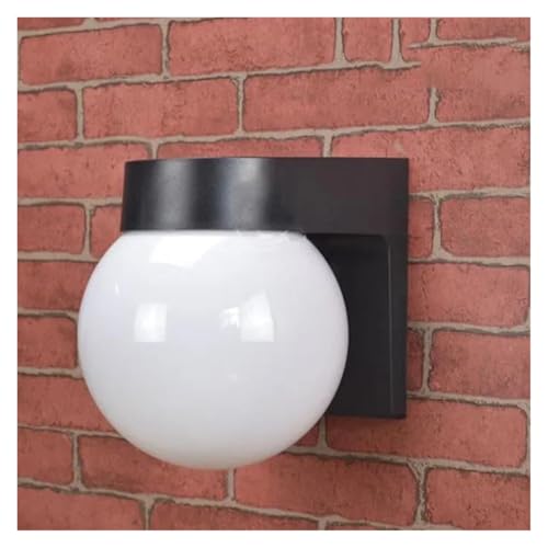 Applique murale sphérique LED étanche noire pour balcon - 2