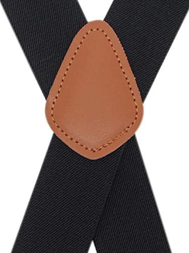 Men’s Heavy Duty X- Back 1.4 Inch Suspenders with 4 Snap Hooks - Image 2