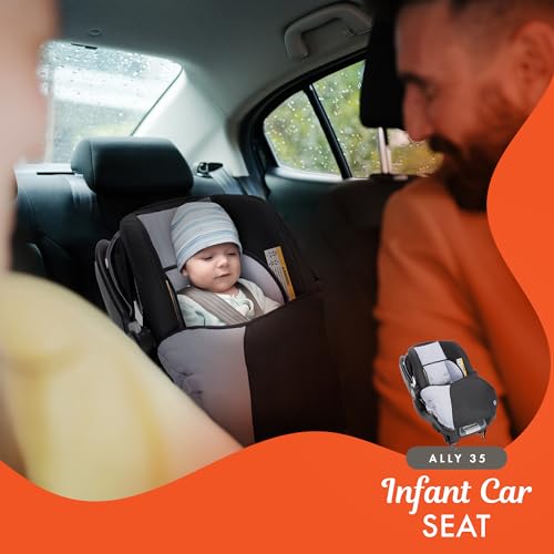 baby trend infant and toddler double stroller amp car seat combo 2 pc set stormy - portable and lightweight stroller duo and car seat travel system tandem