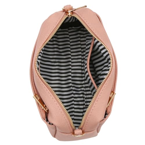 Image of FashionPuzzle Triple Zip Small Crossbody Bag