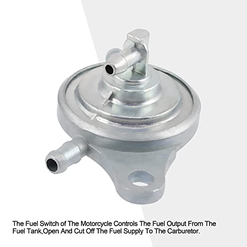 GOOFIT 3-Wege-Benzinhahn Gas Benzinhahn Vacuum Low-Tension-Abschalter Pumpe Ersatz für GY6 50cc 60cc 80cc 125cc 150cc Vergaser Chinese ATV Go Kart-Moped-Roller-Teile