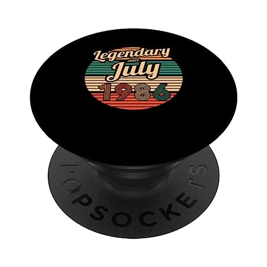 Legendario desde julio de 1986 para hombres de 37 cumpleaños PopSockets PopGrip Intercambiable