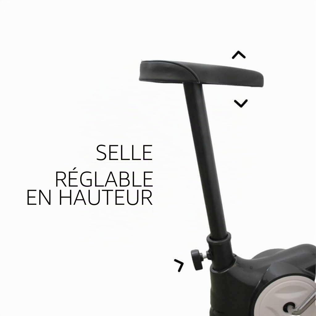 Ffitness FLC201BN Vélo d'appartement Easy Belt workout à la maison, cardio, fitness, entraînement, corps, amincissement, cellulite musculation, jambes résistan, Intérieur, Selle réglable