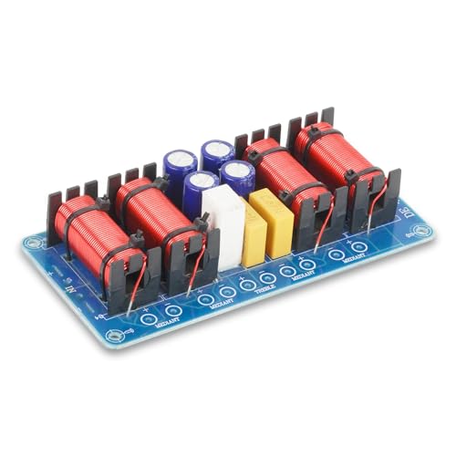 Image of Center Channel Mid Range Crossover Board 1 Unit, 100W Max Power 3 Way HiFi Speaker Crossover Network, Heavy Duty 100% Pure Copper Inductor 4 to 8 OHMS Frequency Divider