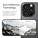 FLOLAB NanoArmour Anti-Reflective for iPhone 16 Pro Max/iPhone 16 Pro Camera Lens Protector - Durable Tempered Glass with Aluminum Ring, TruColors, Ultra Clear, Easy Install - Black