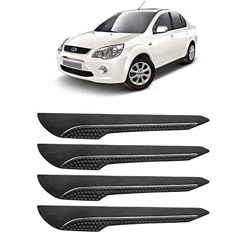 Image of AOSIS-Car Bumper Protector /Bumper Guard for Ford Fiesta Classic with Single Chrome Stripe (4-Pcs)