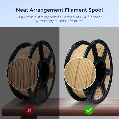 Image of FLASHFORGE 3D Printer Filament, PLA PRO Filament 1.75mm, 1KG Spool (2.2lbs), Dimensional Accuracy + /- 0.02mm for FDM 3D Printers, Better Tenacity & No Knotting (Skin)