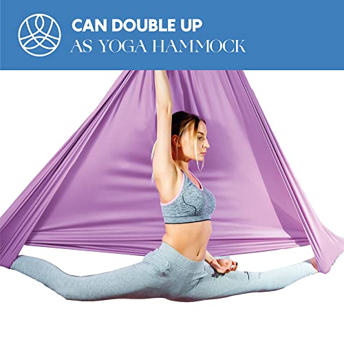 Aum Active 661646842333 Aerial Silks Starter Kit - Durable 9 Yards Of Aerial Yoga Hammock thumb #5