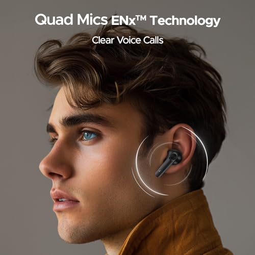 Image of Boat Airdopes 207 TWS in Ear Earbuds with 50 Hrs Playtime, Quad Mics with Enx Tech, ASAP Charging, Iwp Tech, Beast Mode with 50 Ms Low Latency, Bluetooth V5.3, USB Type-C Port & Ipx5(Carbon Black)