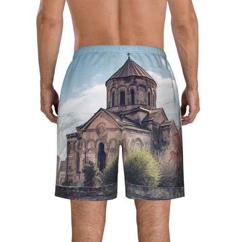 Men's Swim Trunks Quick Dry Board Shorts Mens Bathing Suit Swimsuits Armenian Church Beach Shorts with Pockets4