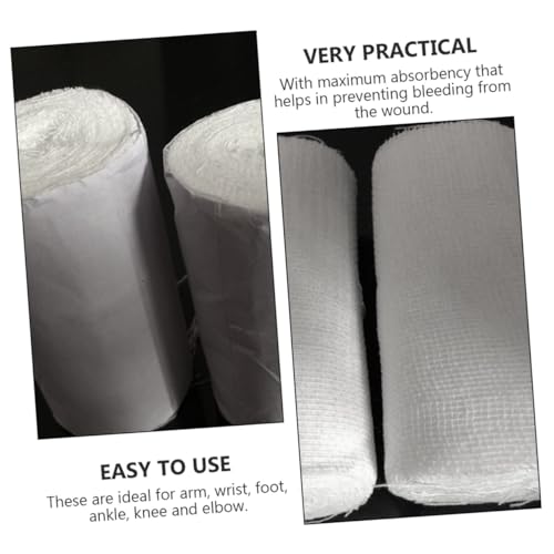 Didiseaon Pack de 10 Rollos de Gasa Desechables 8x600cm Vendajes de Compresión Conformables para Primeros Auxilios, Entrenamiento Deportivo y Cuidado de Heridas de Emergencia miniatura 3