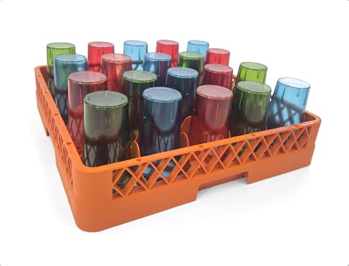 Commercial Glass Rack 20 Compartment Dishwasher Safe