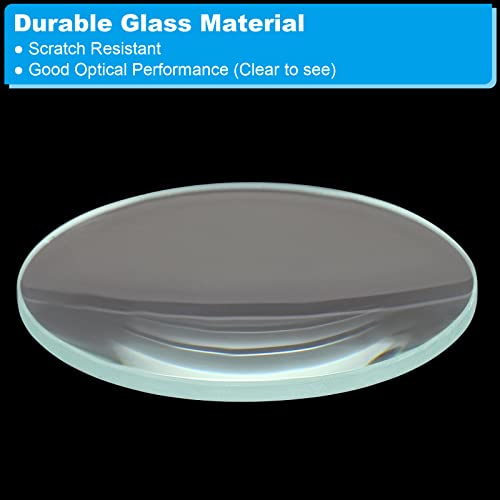 Image of PATIKIL 12 inch (300mm) Focal Length Flat Convex Lens, 50mm Diameter 4mm Height Glass Optically Polished Round Edges Lens for Physics Experiment, Clear