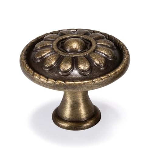 Fecraf Vintage Brass Cabinet Knobs