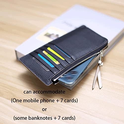 Wallet Simple Women's Leather Wallet Large Capacity Long Style Card Holder Unisex Coin Purses Tear-Resistant,Orange4