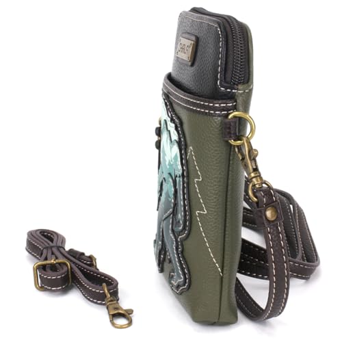 Image of CHALA Cell Phone Crossbody Purse-Women PU Leather /Canvas Multicolor Handbag with Adjustable Strap