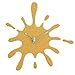 Stephanie Imports Modern Minimalist Yellow Ink Splash Silent Wall Clock (19.5â€ X 18.8â€)