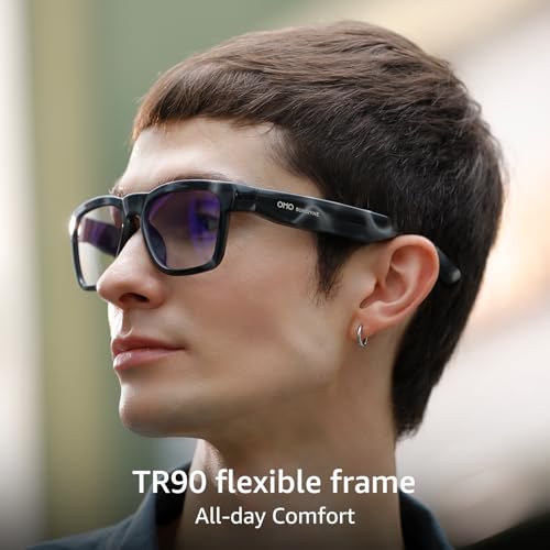 Image of OHO Smart AI Glasses with Bluetooth Audio, Hands-Free Calling, High-Impact 2.0mm Photochromic Blue Light Blocking PC Lenses, Sweat Resistant