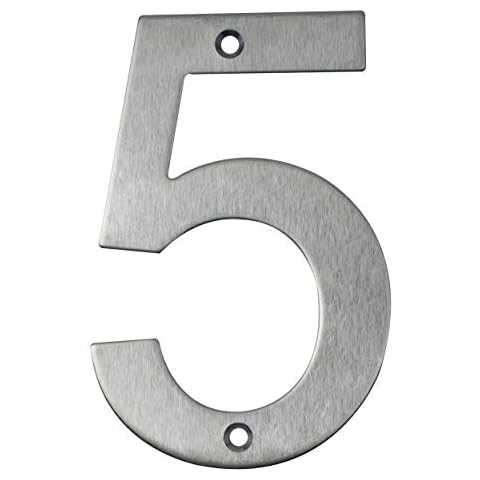 Numéro de Rue/Maison en Acier Inoxydable Argenté Cover