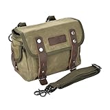 Xtufxkch Moto Borsa Laterale Telaio Borsa Laterale Motociclista Vintage Appendere Sella Brigade Viaggio Impermeabile Bagagli Moto(Khaki)