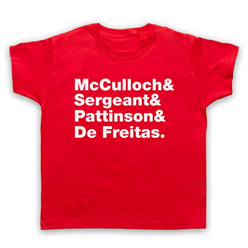 T-Shirt Echo and the Bunnymen Enfant avec les Noms des Membres du Groupe en Coton Noir