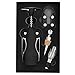 4 pièces en acier inoxydable tire-bouchon à vin ouvre-bouteille Kit de bouchon accessoires à vin outils de cuisine, tire-bouchon à vin ouvre-vin bouchon à vin vin