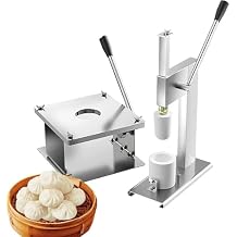 NYMFEA Creative Manual Bun Making Machine,Stainless Steel Baozi Maker Cooking Tool Sets,for Cooking Delicious Baozi for Restaurant Home and Commercial,400-500 PCS/H,Small